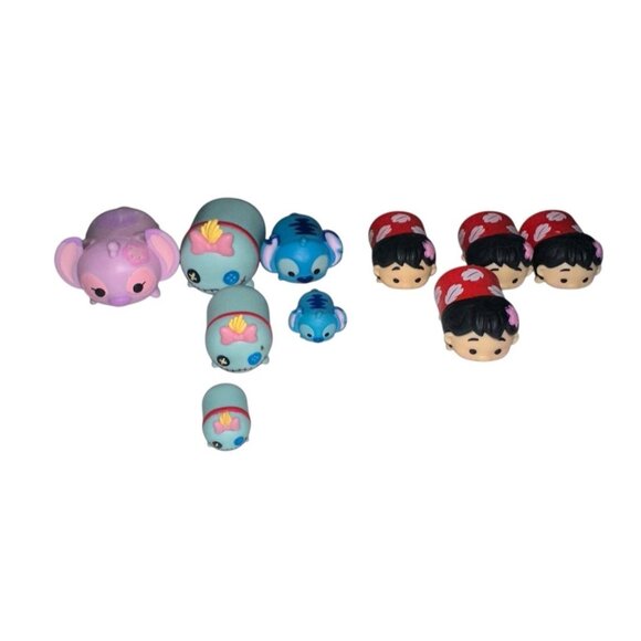 Disney Tsum Tsum Lot Of 10 LILO & Stitch Angel Scrump - Picture 1 of 4